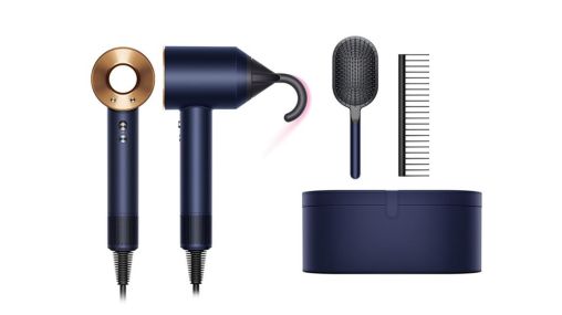 Фен Dyson Supersonic HD07 синий медный с 5 насадками в чехле и расческами